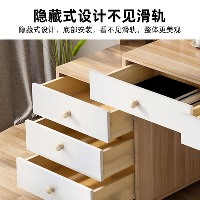 橱柜厨房三节全拉托底抽屉导轨橱柜阻尼滑道拖底道侧装底装滑轨