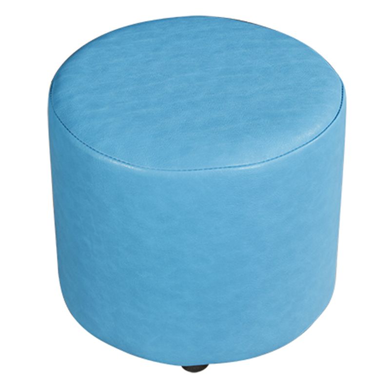 彩色皮凳子沙发櫈梳妆门厅椅换鞋登矮屁蹲搁脚蹬茶几礅小圆皮墩子