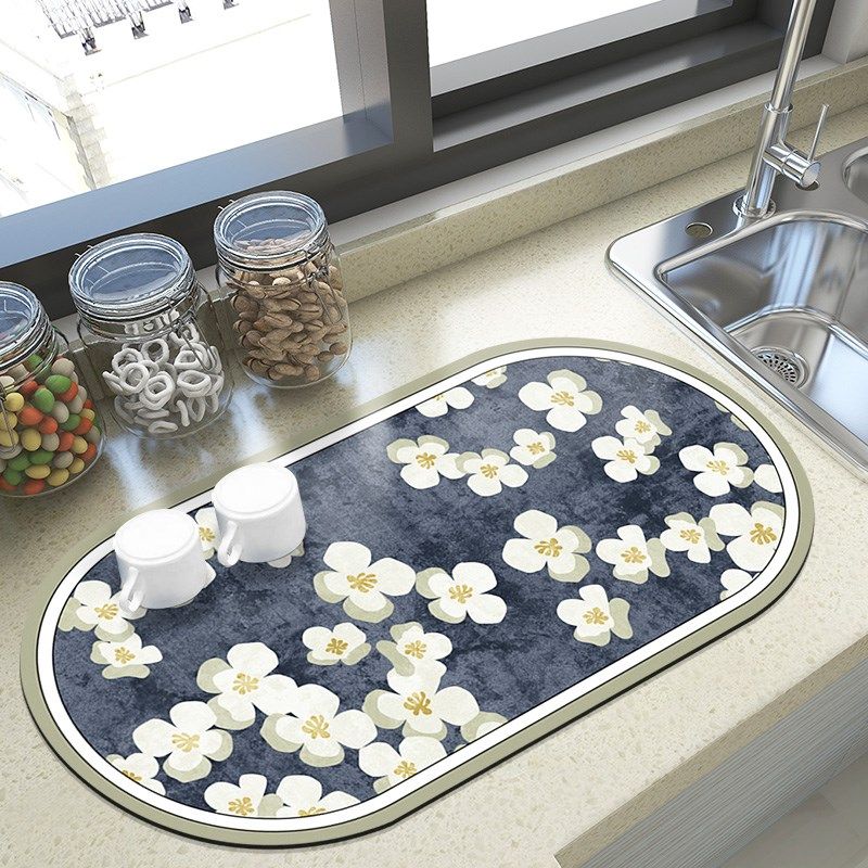 厨房沥水垫奶油风洗手台台面可擦免洗垫子吧台咖啡机吸水隔热杯垫,居家布艺,厨房地垫,淘宝优惠券,粉丝福利购,淘宝优惠卷
