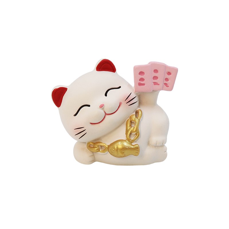 招财猫办公室桌面小摆件电脑显示屏装饰汽车中控屏幕公仔车载摆件