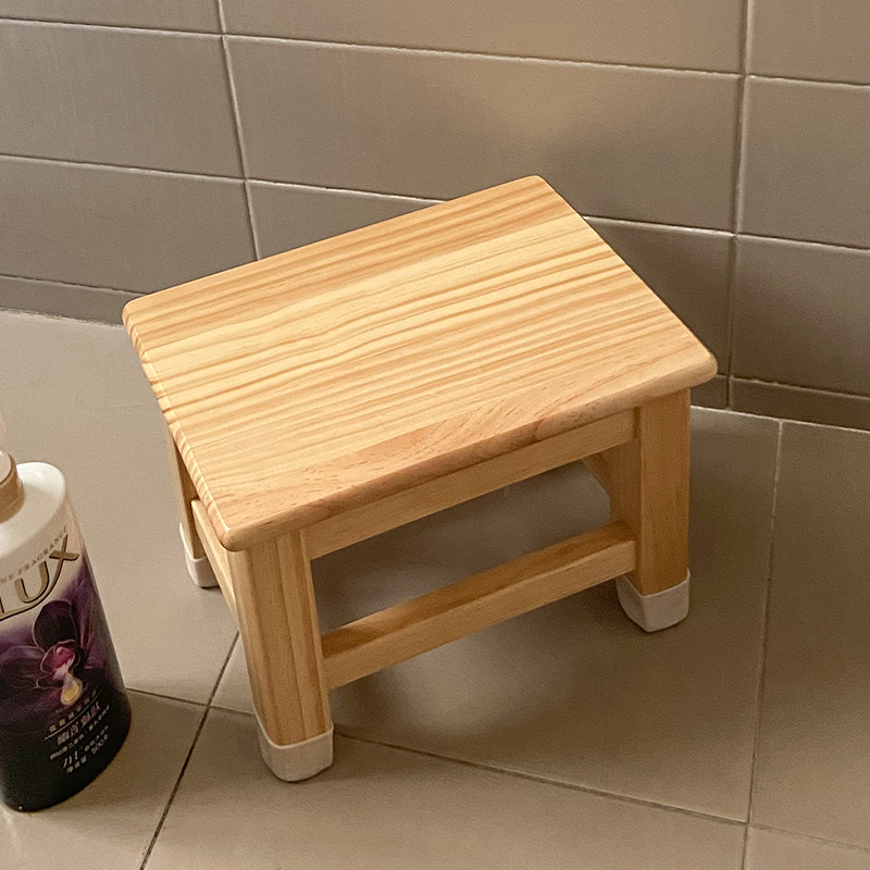 浴室板凳实木老人洗澡防滑木凳防水浴凳卫生间洗脚凳沐浴凳子矮凳