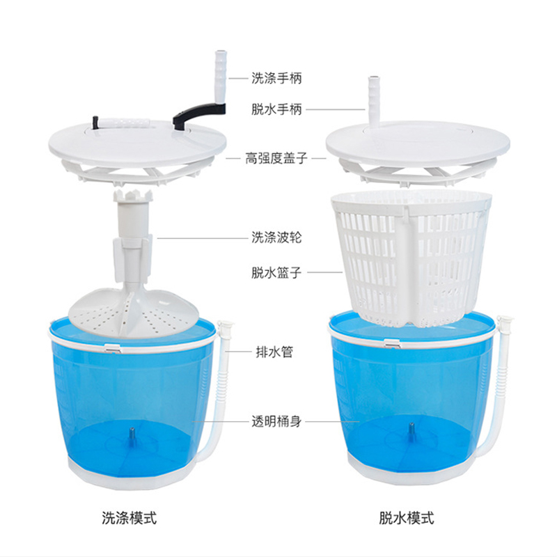 手动洗衣机不用电学生宿舍手摇式小型衣服甩干桶洗袜子内衣裤神器