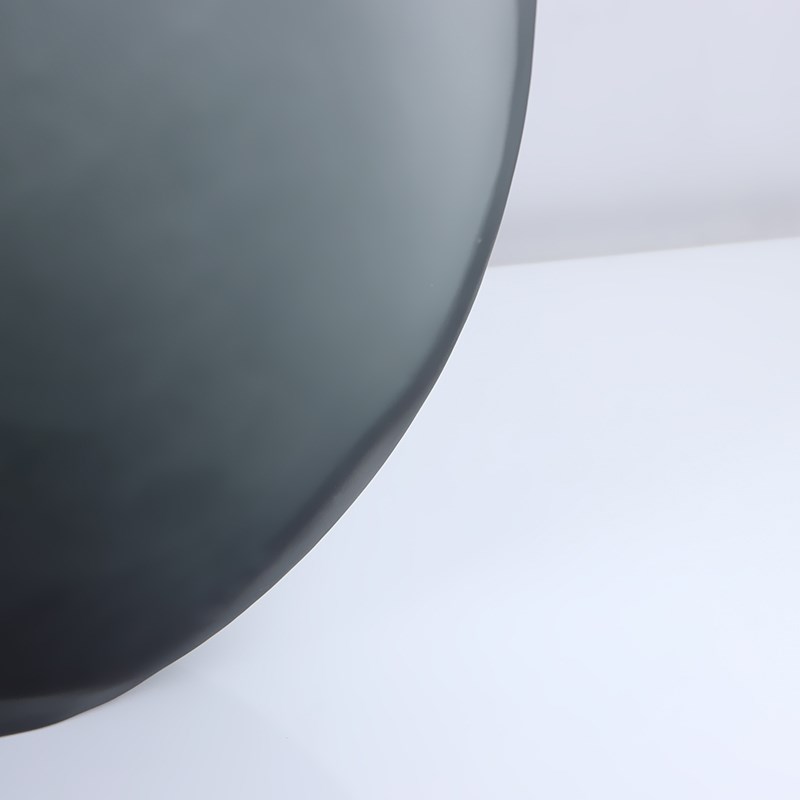 创意玻璃扁形花瓶干花装饰摆件北欧家居客厅插花玄关酒柜花器摆设