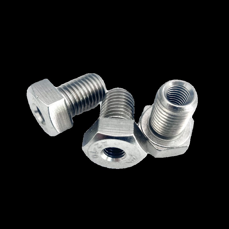 304不锈钢外六角内外牙转接头螺纹转换螺母空心M56M8M10M12M16M20