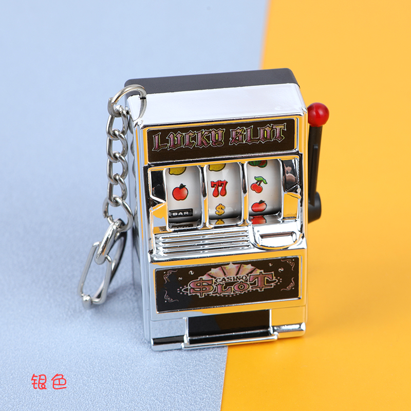 迷你老虎机可玩钥匙扣创意手掌小玩意送儿子小礼物纪念品抽奖机