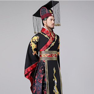 古代秦始皇服装秦朝皇帝服大王汉武大帝天子服龙袍戏服影楼演出服