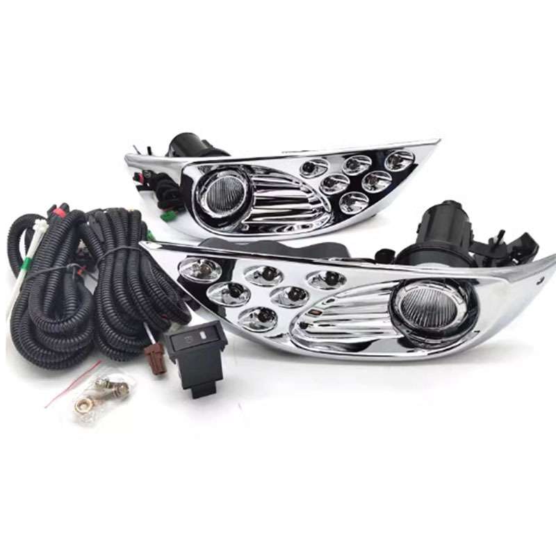 03-09普拉多FJ120LED日行灯 LC120老款霸道日间行车改装透镜雾灯