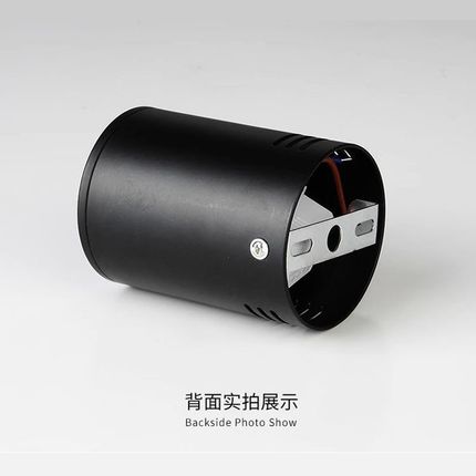 cob明装筒灯led免开孔黑色12w24w圆形吸顶吊线灯客厅店铺商用桶灯