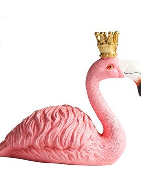 造器火烈鸟摆件粉色少女心网红创意房间欧式客厅餐厅餐桌北欧装饰