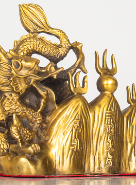 纯黄铜避火龙辟火厨房乾位乾卦西北角火烧天门家居工艺品龙摆件