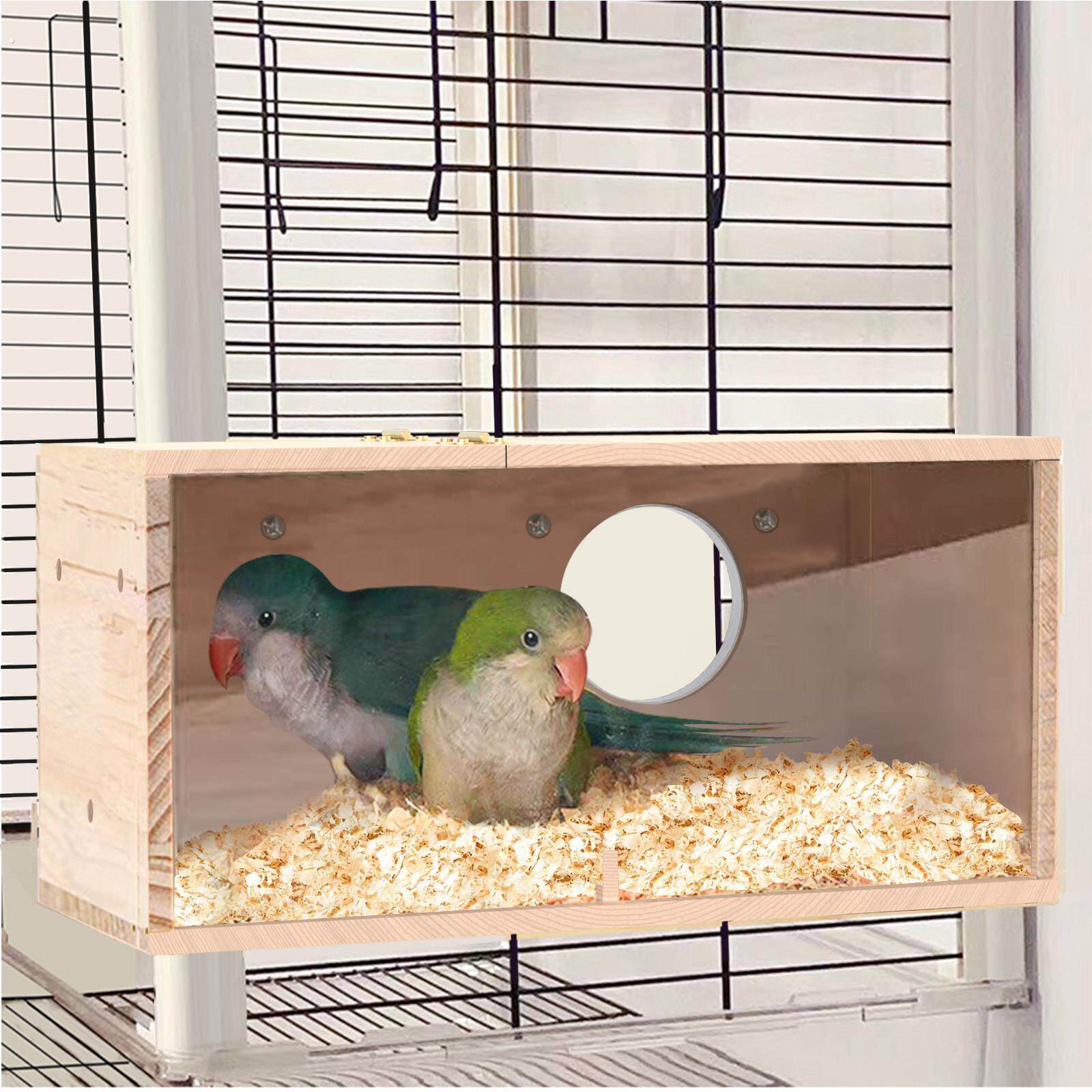 鹦鹉透明繁殖箱玄凤虎皮牡丹用鸟具用品内挂专用鸟窝鸟巢鸟房巢箱