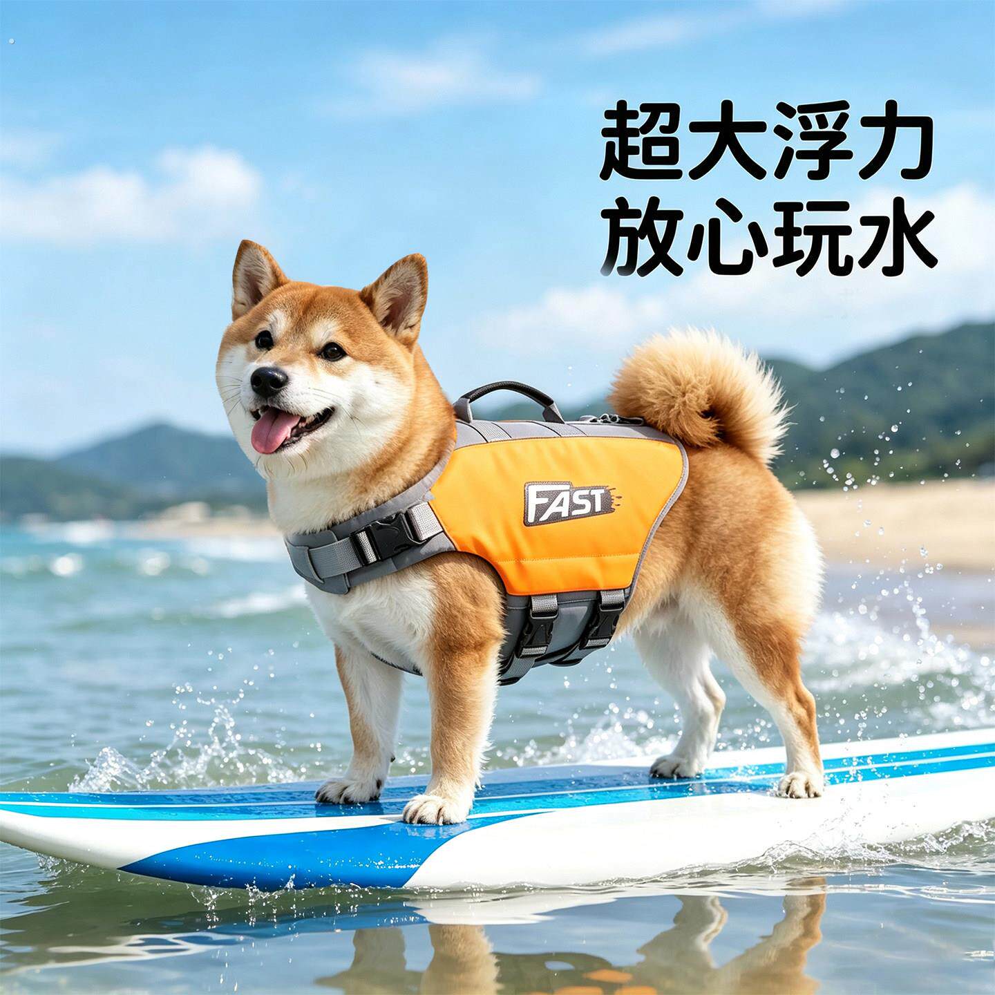 狗狗游泳衣宠物救生衣海边泳池夏户外安全大中型犬柴犬柯基玩水衣