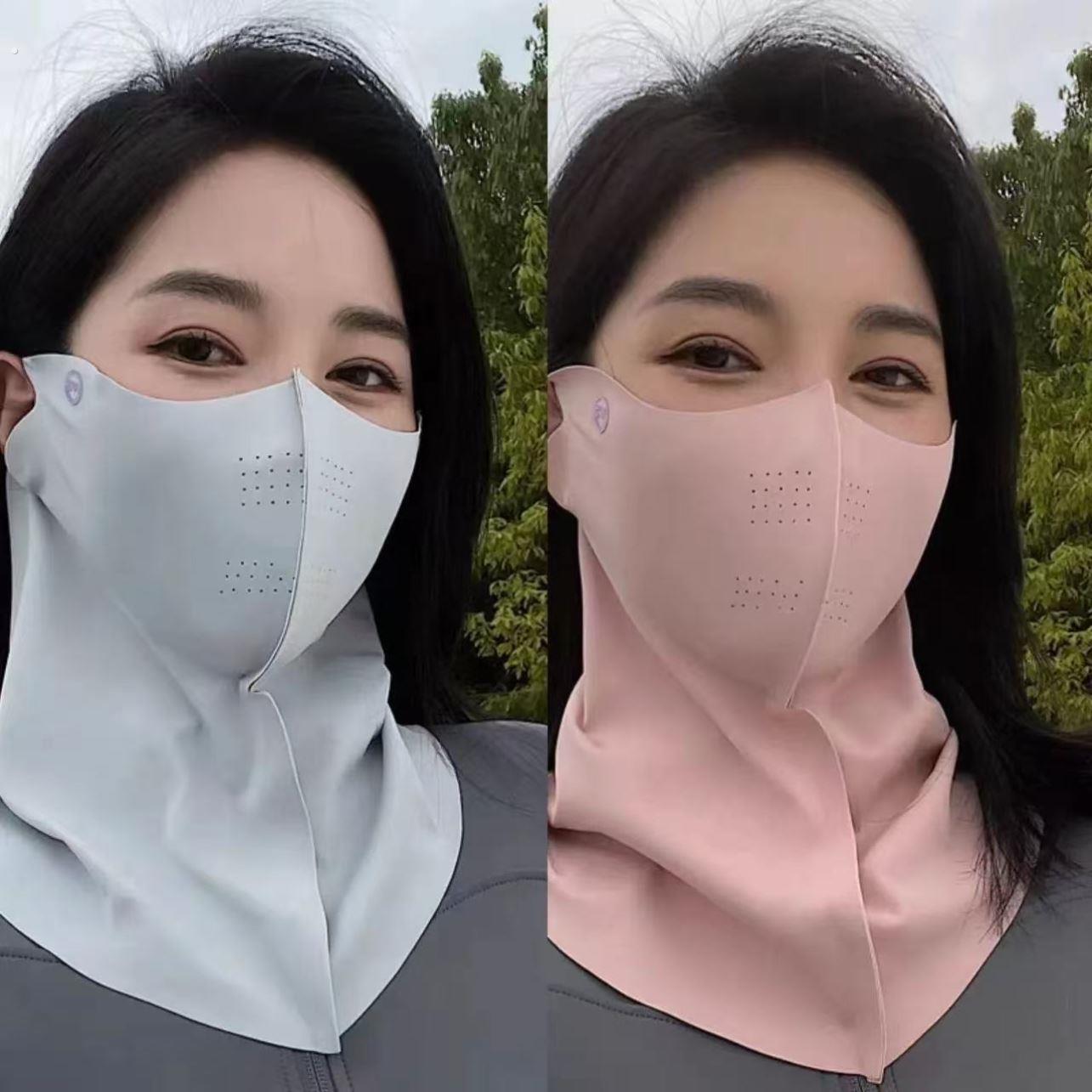 2025新款防晒面罩女全脸高颜值夏季防紫外线开车遮阳面纱护脖口罩