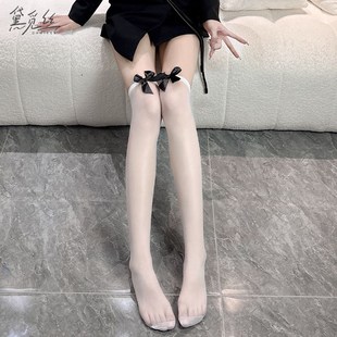 可爱萝莉 蝴蝶结长筒丝袜女软妹过膝吊带袜JK高筒薄款 黛觅丝 6双装