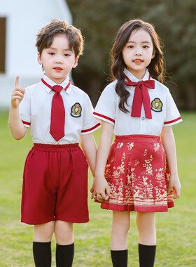 六一儿童演出服新款汉服幼儿园园服夏季中国风毕业班服套装小学生