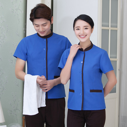 保洁工作服夏装短袖保洁服装女酒店宾馆客房清洁员阿姨PA物业制服