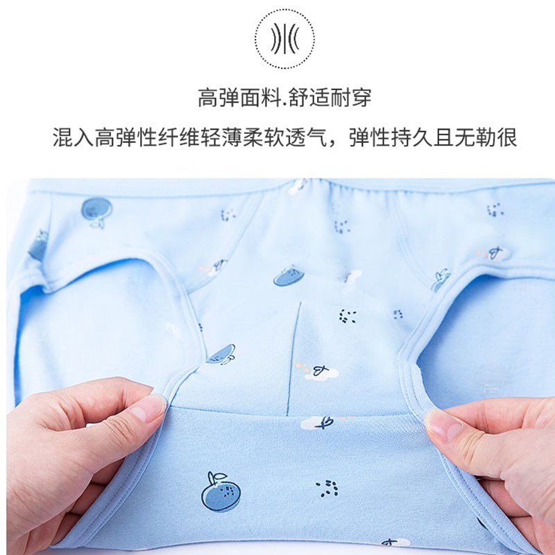 纯棉三条装小胖三角内裤加肥加大码胖男孩13学生胖子11-16胖童12