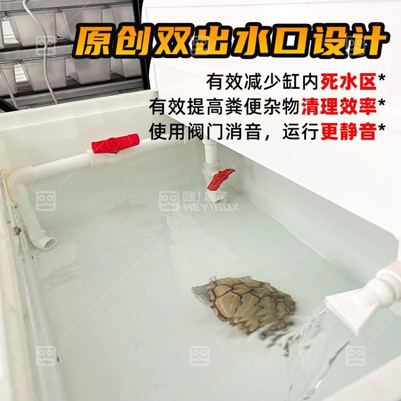 嘿匣子工业风周转箱养龟可视龟缸饲养缸龟箱鱼缸带盖保温鳄龟蛋龟