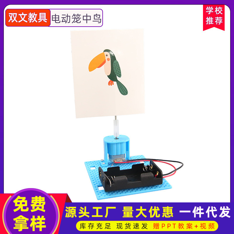 电动笼中鸟科学实验教玩具中小学生手工diy科技小制作材料包