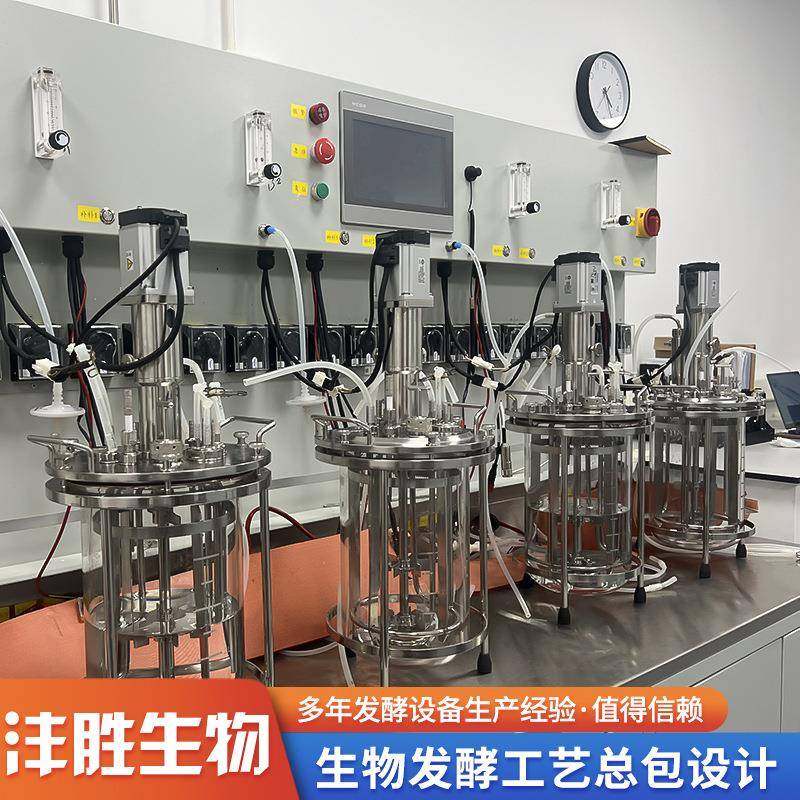 不锈钢平行多联发酵系统实验室全自动微生物发酵罐5L玻璃发酵罐