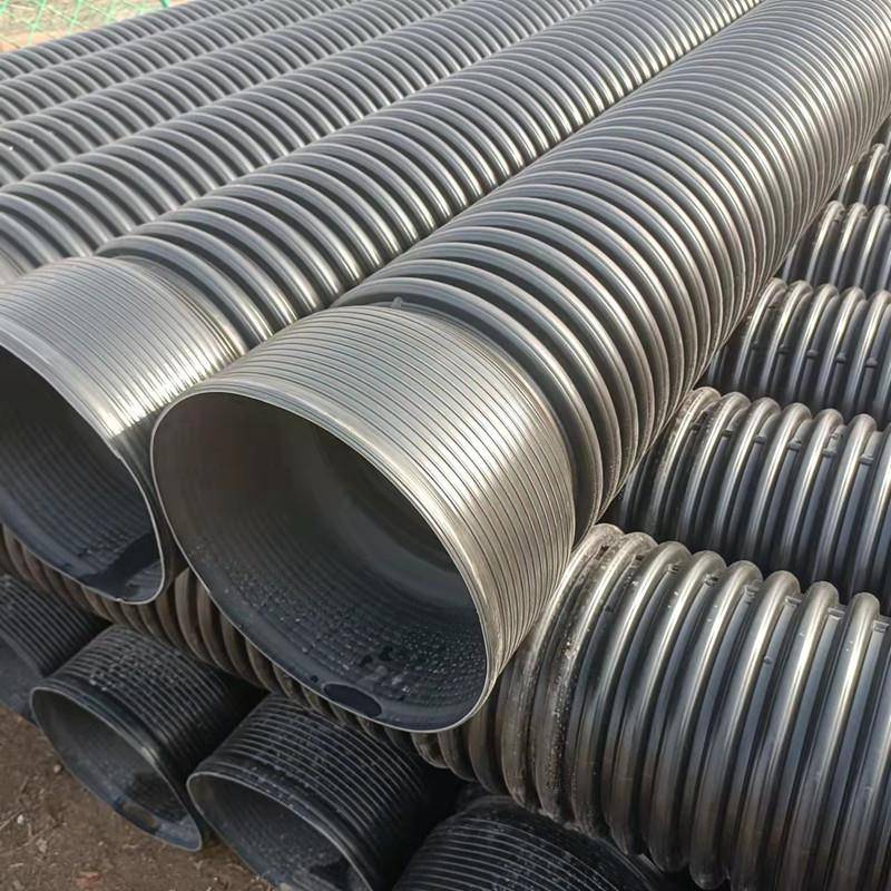 现货HDPE双壁波纹管DN500市政建设排污管道聚乙烯聚排水波纹管