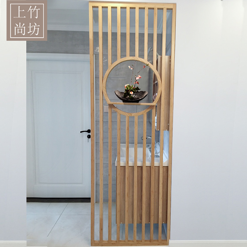 上竹尚坊定制玄关柜隔断定制浴室卫生隔断门厅柜客厅隔断干湿区