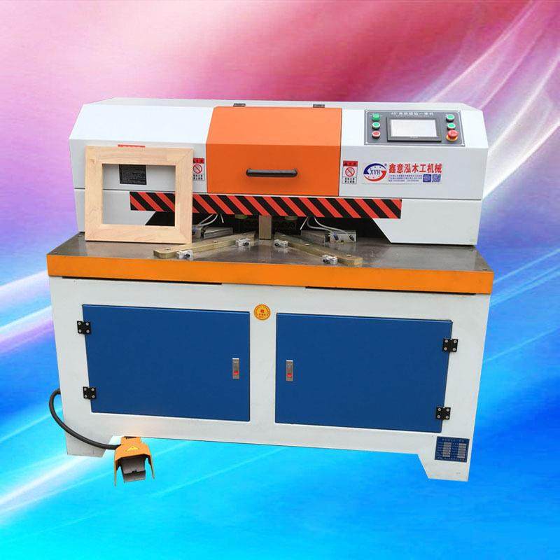 木工机械数控45度锯钻孔一体机门框切角机双头45度锯钻一体机设备