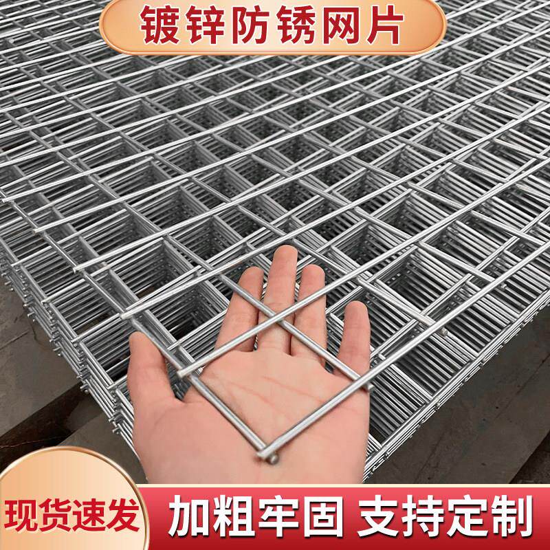 铁丝网格镀锌电焊网片围栏小孔加粗狗笼养殖建筑钢筋网网钢丝防护