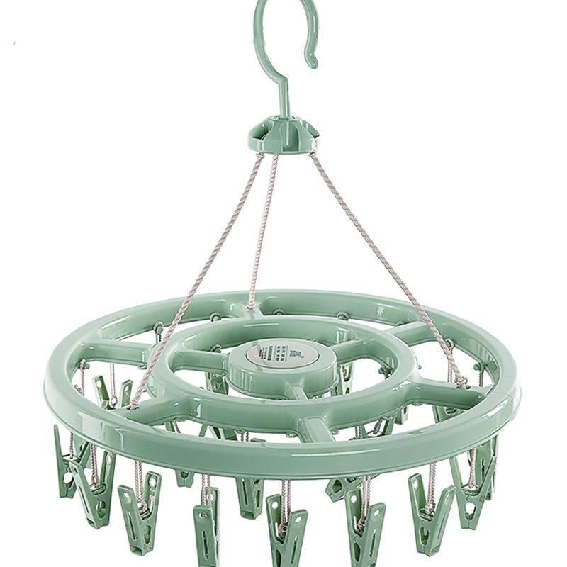 圆形的带夹子多功能家用晒袜子架子加厚挂钩内衣袜子衣服