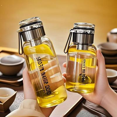 手提杯子水杯0.01茶水分离上班族大顿顿1000毫升杯子茶杯玻璃杯