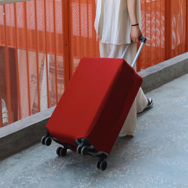 2025红色行李箱保护套通用登机拉杆箱旅行箱防尘罩防刮耐磨箱套子
