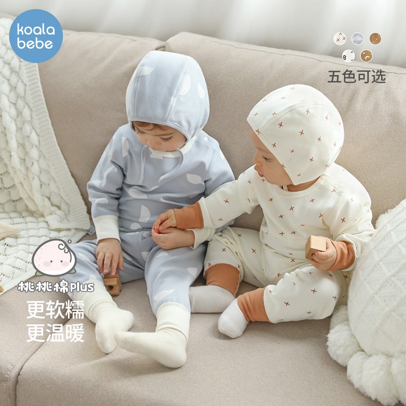 考拉鼻鼻春秋婴儿分体套装
