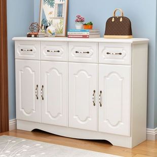 欧式鞋柜门口简约现代门厅柜多层大容量仿实木收纳鞋柜储物柜