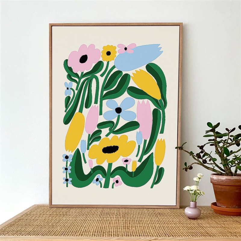 umbluela 韩式创意花卉装饰画现代餐厅桌面简约摆画卧室艺术挂画图片