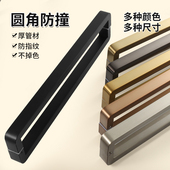 浴室玻璃门拉手有无框推拉门方形大门把手不锈钢玫瑰香槟金无指纹