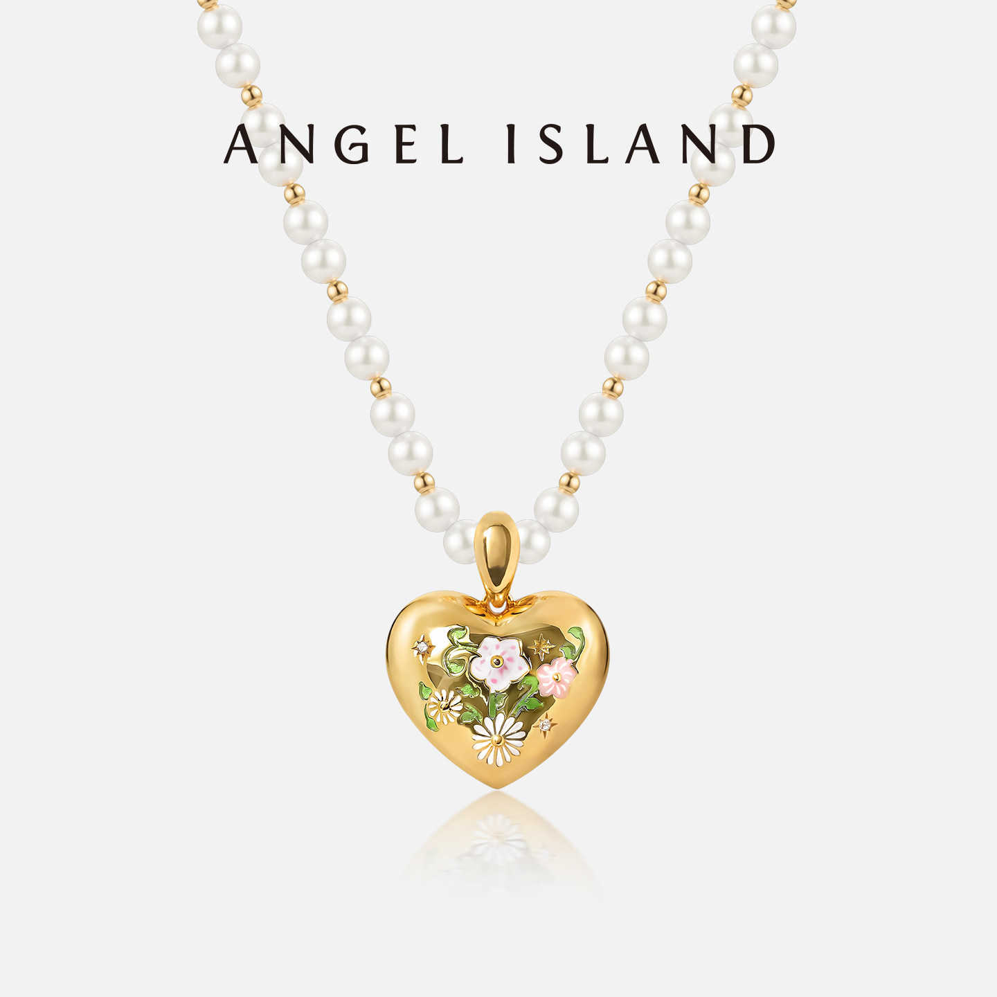 「花园」彩色滴釉花卉珍珠项链女  ANGEL ISLAND天使岛 轻奢小众