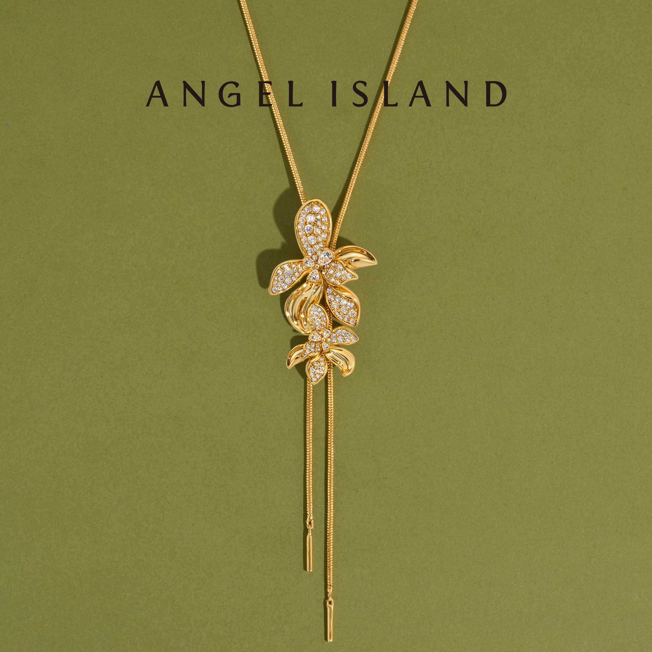 「安西娅」ANGEL ISLAND天使岛 花叙项链女高级感轻奢原创设计