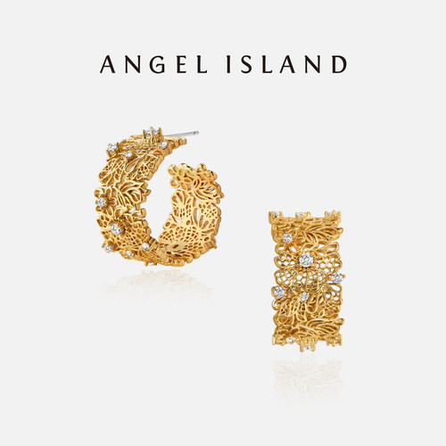 「Chantee」镂空耳环耳圈女 ANGEL ISLAND天使岛 设计感花卉耳饰