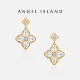 ANGEL ISLAND天使岛「Felina」镂空蕾丝柿蒂纹双色编织耳钉送礼物