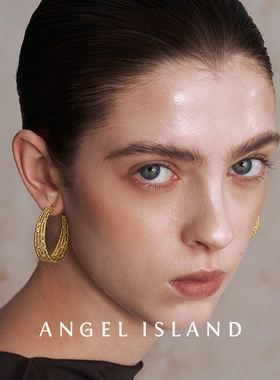 ANGEL ISLAND天使岛 Vesper北斗七星麻花编织纹理耳圈女轻奢耳钉