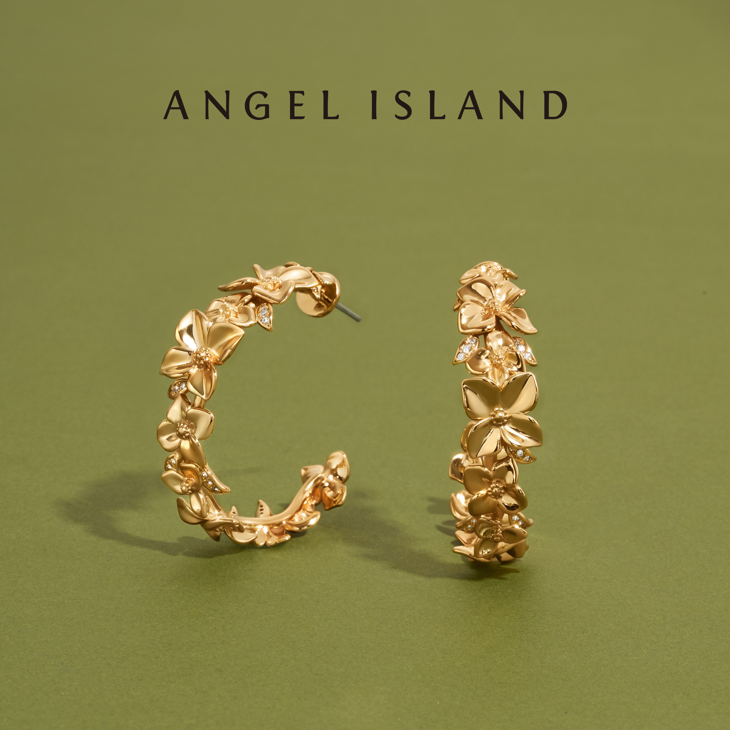 明星万妮达同款「安西娅」ANGEL ISLAND天使岛 繁花耳环时尚耳钉