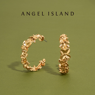 ANGEL ISLAND天使岛 万妮达明星同款「安西娅」繁花耳环时尚耳钉
