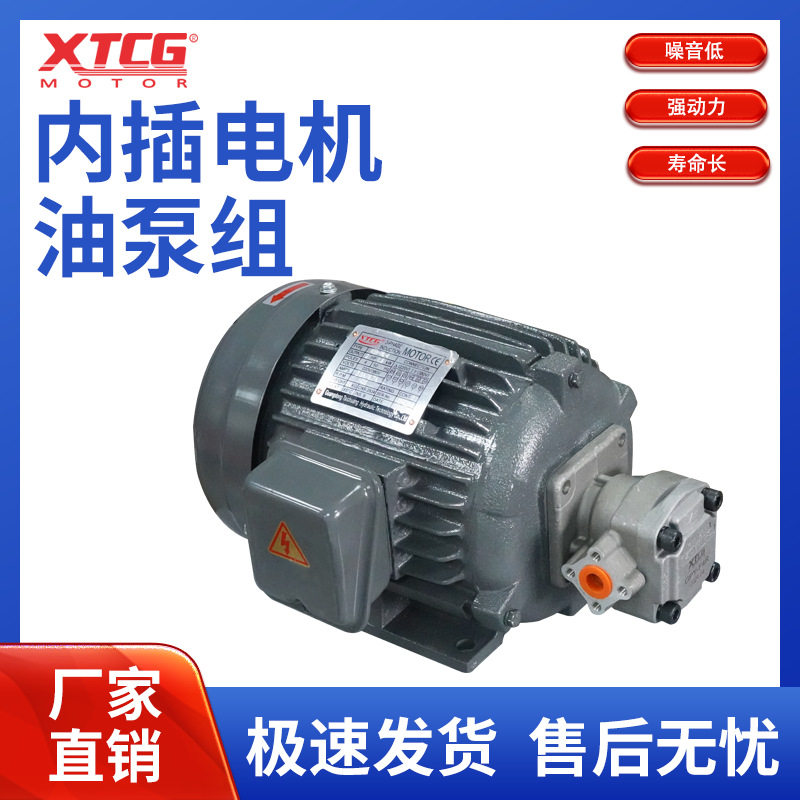 液压电机内插式油泵+电机组合0.75/1.5/2.2KW配VP20/VP15/VP30图片