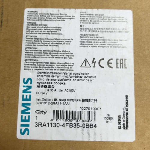 启动器组合3RA1130-4FB35-0BB4 议价