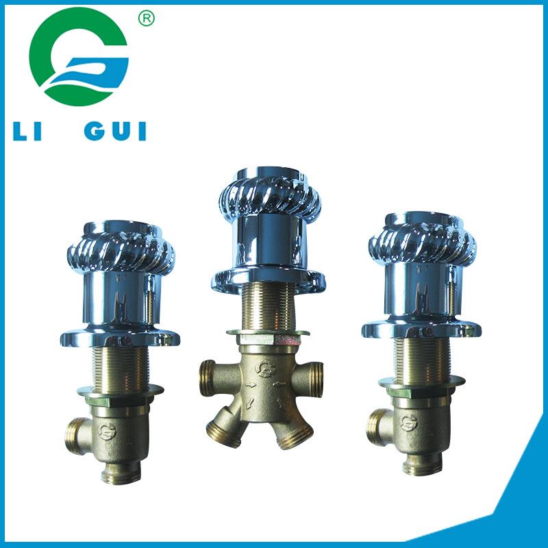 厂家直销金色浴缸龙头五件套银色分体式浴缸龙头五件套缸边