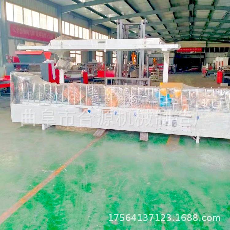 木工 集成墙板门边门框多面包覆设备 冷胶辊涂式300型包覆机
