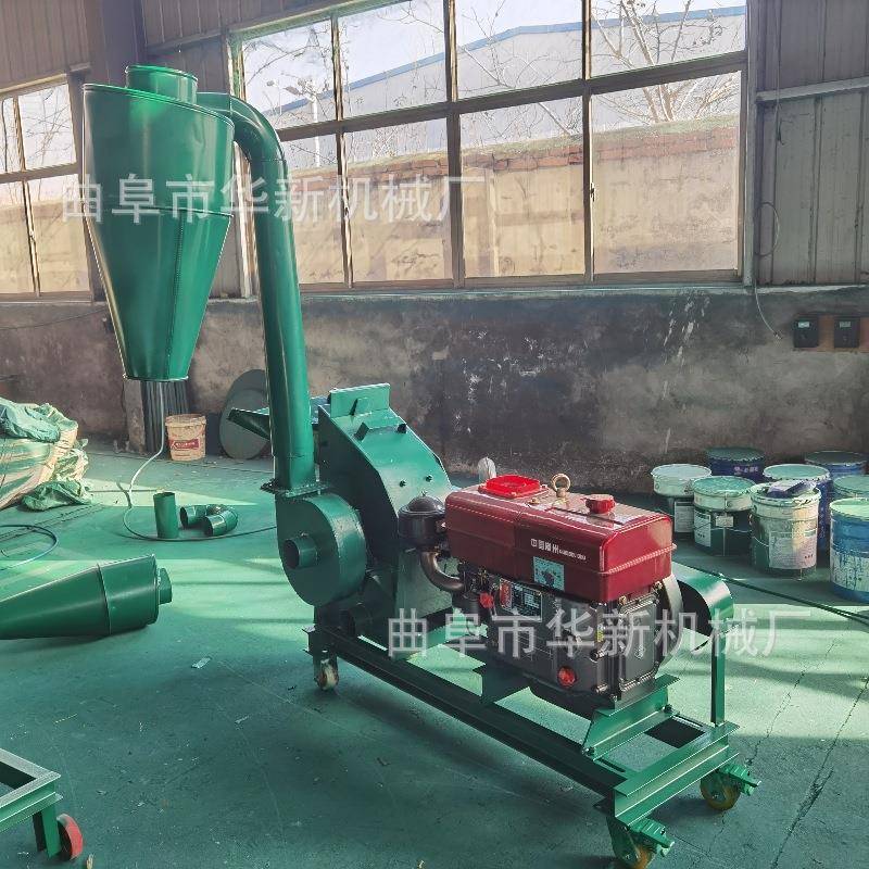 家用五谷杂粮粉碎机农作物秸秆破碎机柴油款玉米芯磨粉机