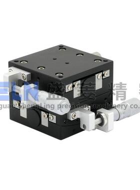 高精度αb轴GFY60-50-L交叉导轨型调节角度位移平台千分尺微调台