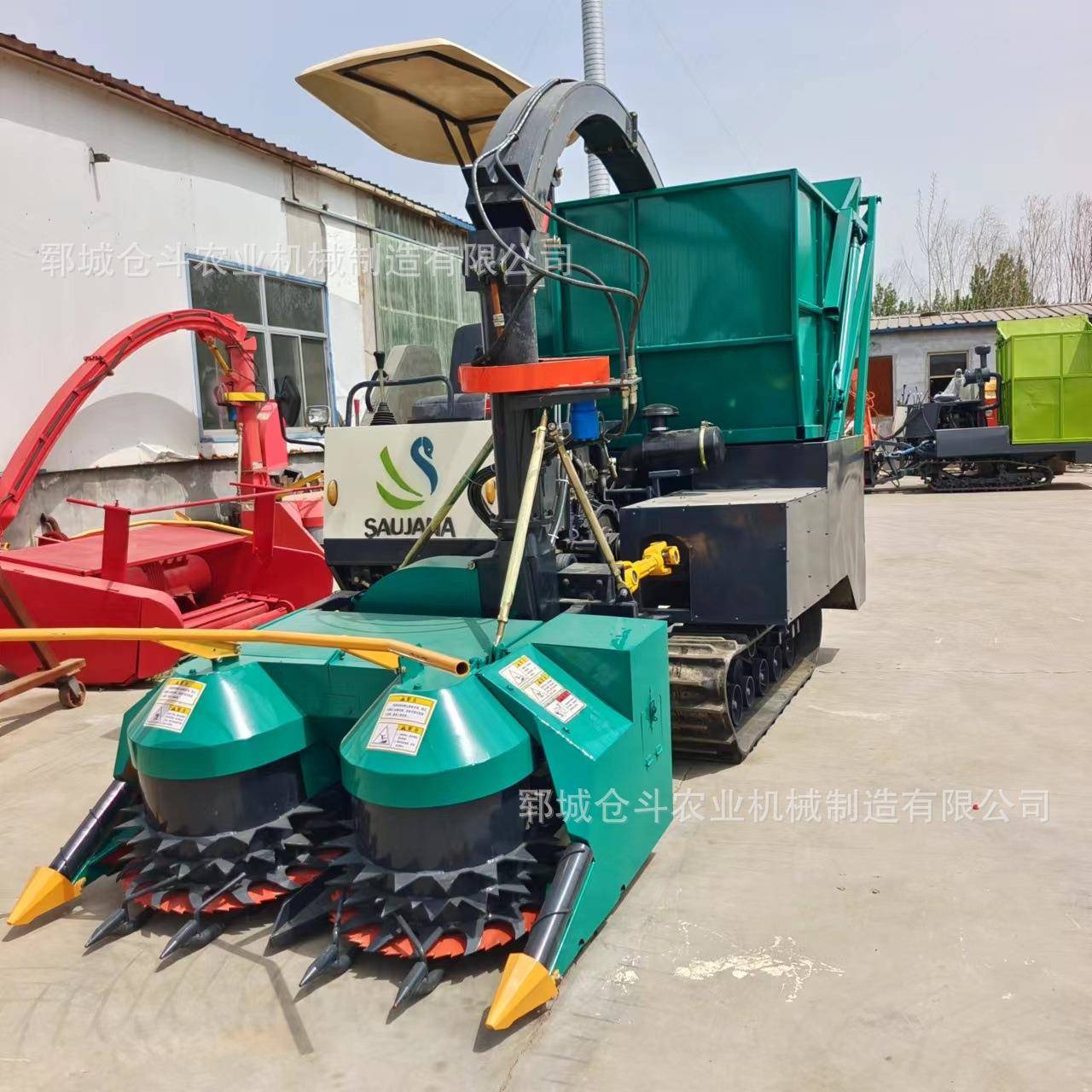 履带圆盘式秸秆青贮收割机青储饲料收获机秸秆粉碎青储机