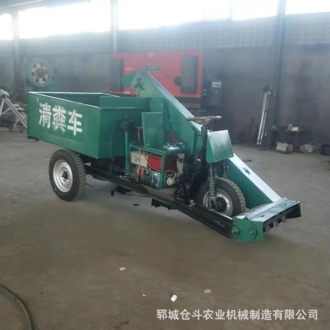 厂家直销猪粪自动扬程装车提粪机自装自卸型双杠动力清粪车